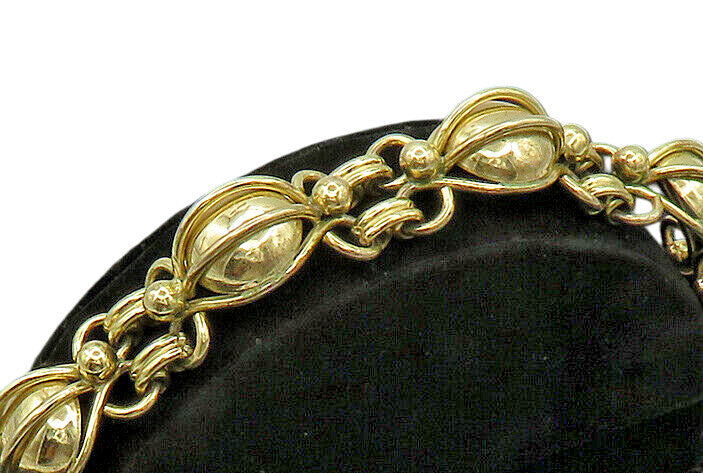 NAPIER 925 Sterling Silver  Vintage Rare Modernist Chain Bracelet  BT8421