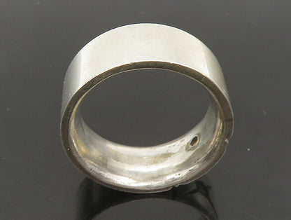CILOR 925 Sterling Silver  Vintage White Topaz Smooth Band Ring Sz 5  RG23947
