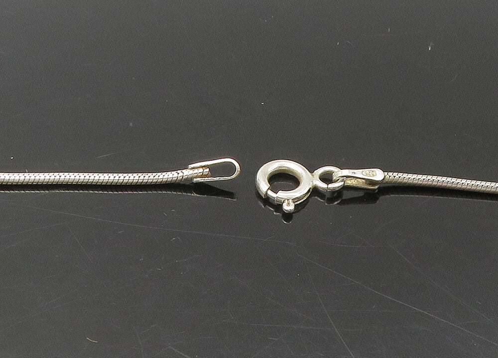 925 Sterling Silver  Vintage Genuine Diamonds Hearts Chain Necklace  NE3619