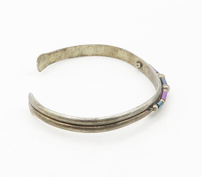SOUTHWESTERN 925 Sterling Silver Vintage Wire Twist Cuff Bracelet BT6033