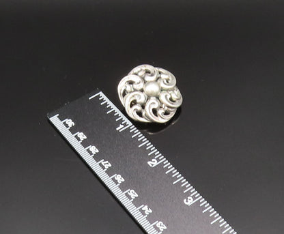 DANECRAFT 925 Silver  Vintage Spiral Floral Non Pierced Earrings  EG11823
