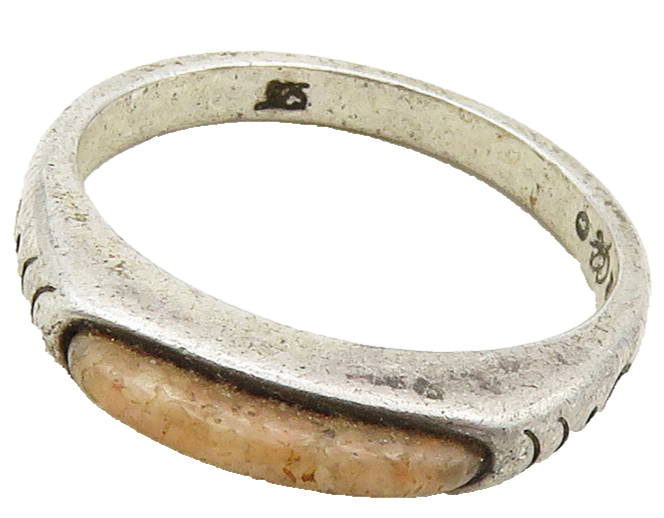 CAROLYN POLLACK RELIOS 925 Silver  Vintage Rose Quartz Band Ring Sz 6  RG15861