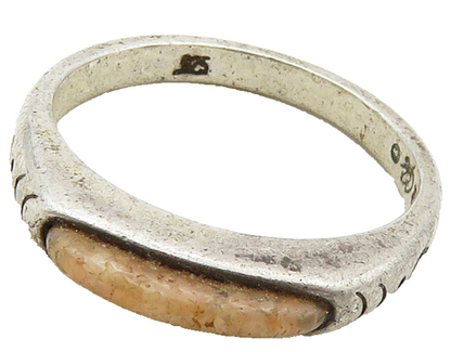 CAROLYN POLLACK RELIOS 925 Silver  Vintage Rose Quartz Band Ring Sz 6  RG15861