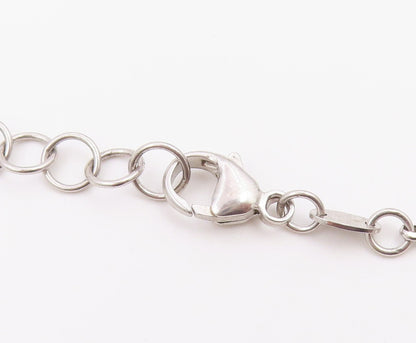 925 Sterling Silver Vintage Necklace Two Tone Floral Filigree Y Drop  NE4940
