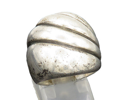 KABANA 925 Silver  Vintage Graduated Scalloped Dome Ring Sz 7.5  RG24529