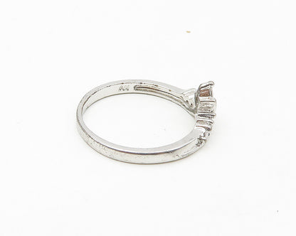 925 Sterling Silver  Vintage Topaz Royal Crown Large Band Ring Sz 11  RG17930