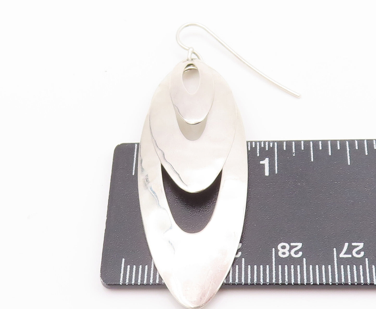 925 Sterling Silver Vintage Earrings RLM STUDIO Leaves Cutout Dangles  EG12877