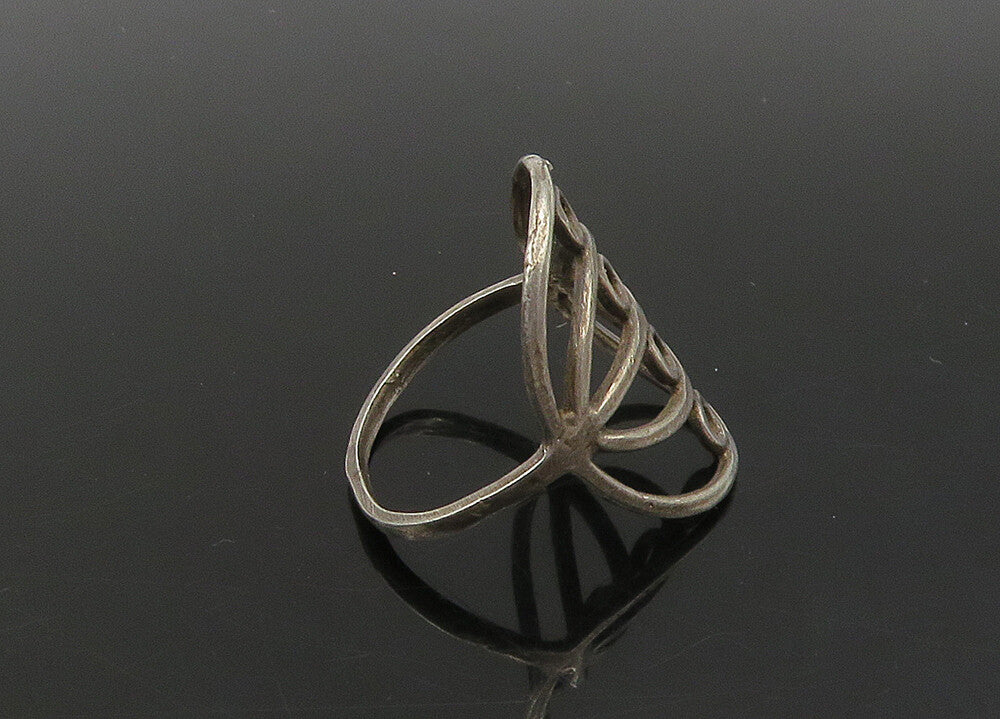 925 Sterling Silver  Vintage Open Circle Design Band Ring Sz 6  RG23057
