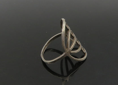 925 Sterling Silver  Vintage Open Circle Design Band Ring Sz 6  RG23057