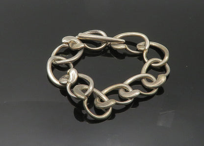 LONDON LINKS 925 Silver  Vintage Shiny Round Link Chain Bracelet  BT8369