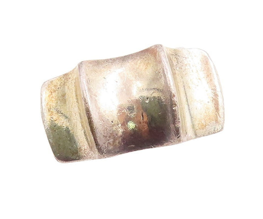 925 Sterling Silver Vintage Ring Dark Tone Minimalist u Cutouts  Sz 6  RG31395