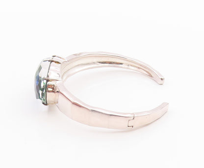 10k Gold 925 Sterling Silver Vintage Bracelet OPPOLITA Gemstone Cuff  BT11338