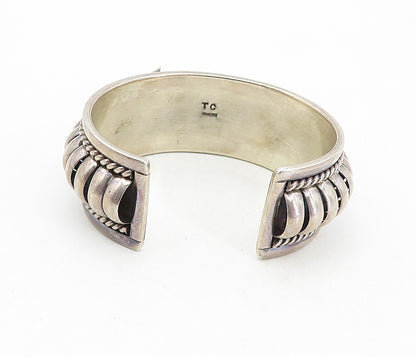 TOM CHARLEY NAVAJO 925 Sterling Silver Vintage Fluted Watch Cuff  TR1382