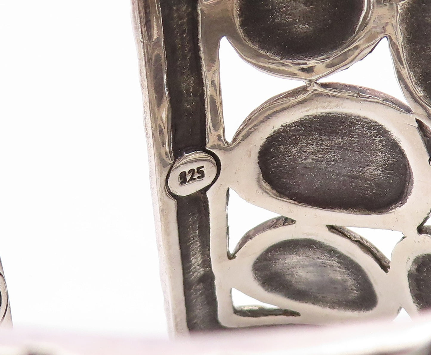 925 Sterling Silver Vintage Bracelet JOHN HARDY Pebble Rare Heavy Cuff  BT11904