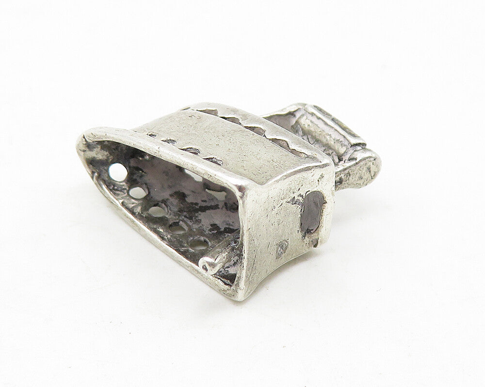 925 Sterling Silver  Vintage Petite Old Fashioned Iron Table Trinket  TR1822