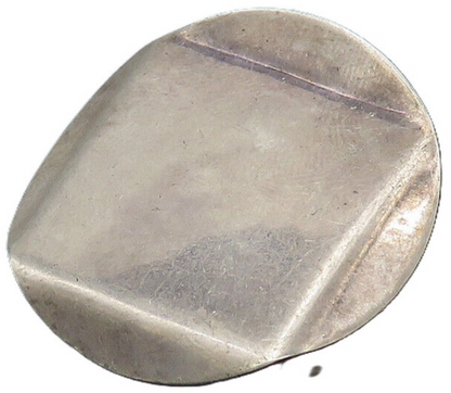 925 Sterling Silver  Vintage Shiny Round Square Statement Ring Sz 8.5  RG22101