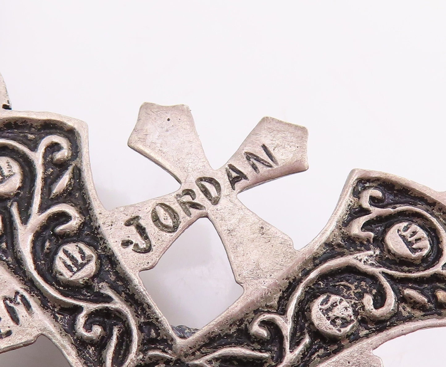 925 Sterling Silver Vintage Pendant Jerusalem Five Fold Religious Cross  PT25774