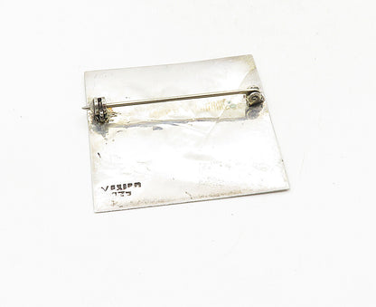 MEXICO 925 Sterling Silver  Vintage Christmas Sleigh Ride Brooch Pin  BP3489