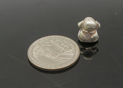 PANDORA 925 Silver  Vintage Little Girl With Pigtails Slide Pendant  PT18148