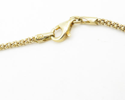 925 Sterling Silver  Smoky Topaz Gold Plated Shiny Chain Necklace  NE1853