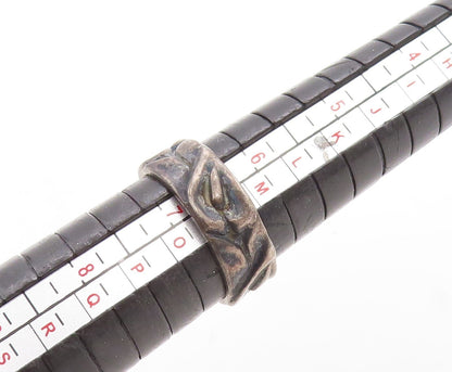 925 Sterling Silver Vintage Ring CINI Dark Tone Brutalist Cutout Sz 6.5  RG31261