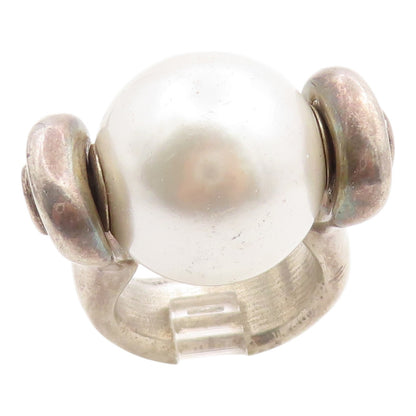 925 Sterling Silver Vintage Ring UNO DE 50 Modernist Pearl Band  Sz 7  RG35560