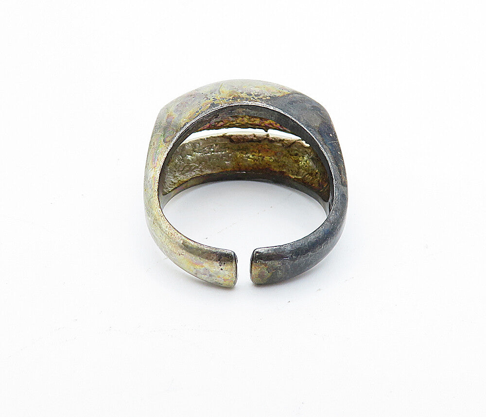 HERMANN SIERSBOL DENMARK 925 Silver  Vintage Square Dome Band Ring Sz 6 RG4160