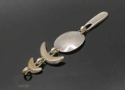 RLM STUDIO 925 Sterling Silver  Vintage Crescent Shape Linked Pendant  PT16176
