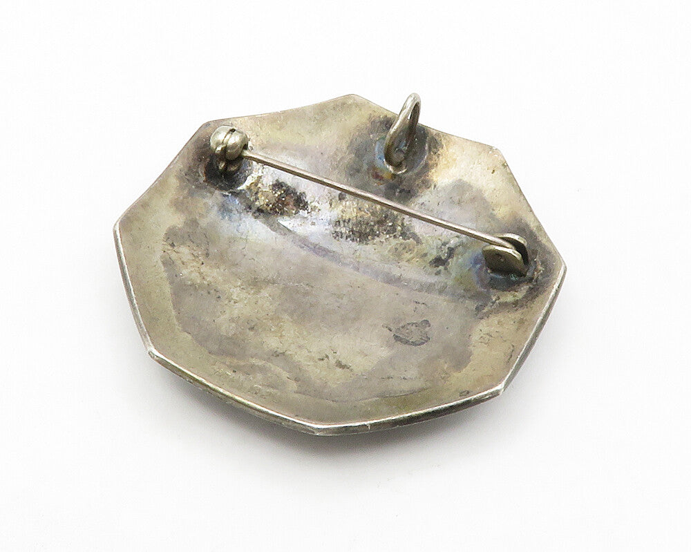 925 Silver & 18K GOLD  Vintage 2 Tone Alpaca Animal Motif Brooch Pin  BP5237