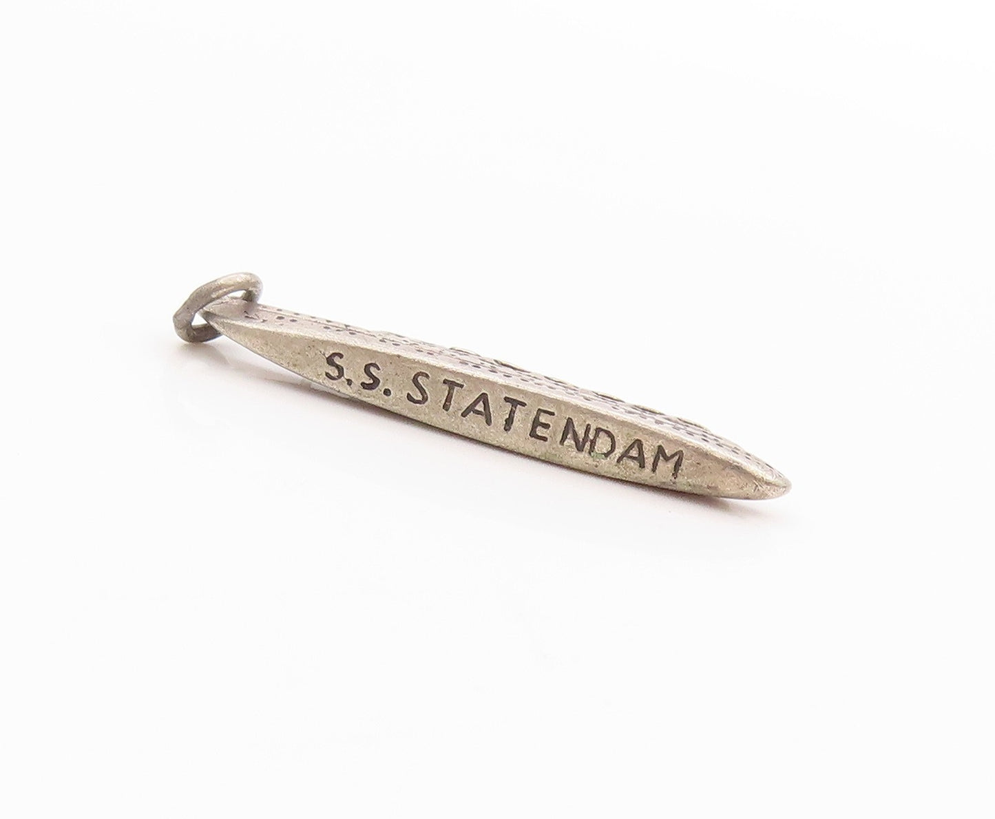 925 Sterling Silver Vintage Pendant 3D Ocean Liner Charm S.S Statendam  PT24889