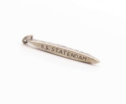 925 Sterling Silver Vintage Pendant 3D Ocean Liner Charm S.S Statendam  PT24889