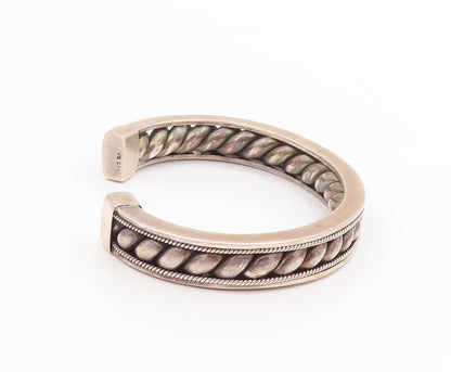 925 Sterling Silver Vintage Bracelet BALI Classic Twisted Rope Cuff  BT11647