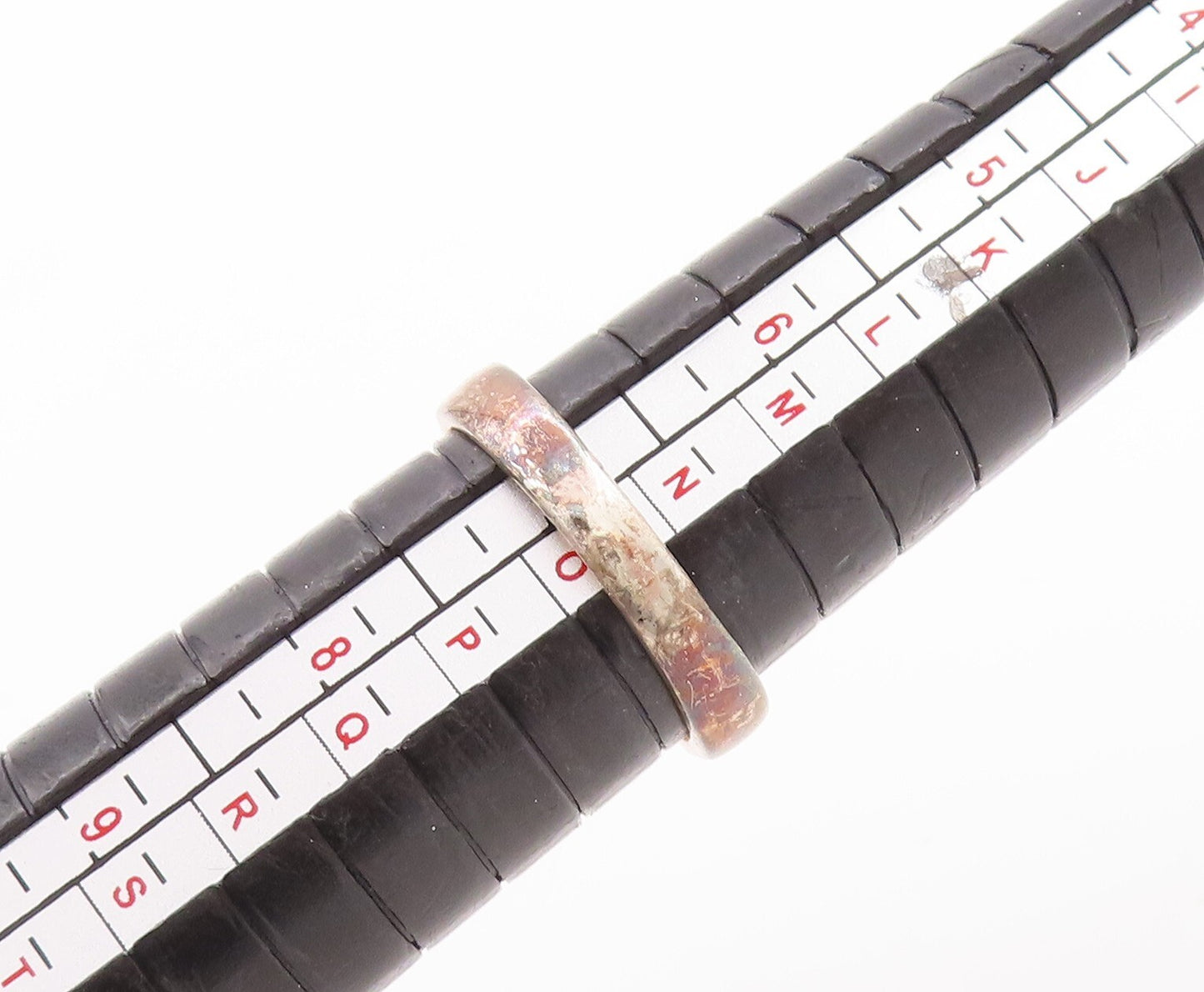925 Sterling Silver Vintage Ring Gold Plated Square Gemstone & CZ  Sz 7  RG29722