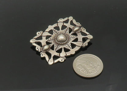 TAXCO 925 Sterling Silver  Vintage Antique Etched Star Brooch Pin  BP8138
