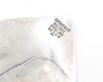 TIFFANY & CO. 925 Silver  Vintage Floral Leaf Jewelry Trinket Dish  TR1787