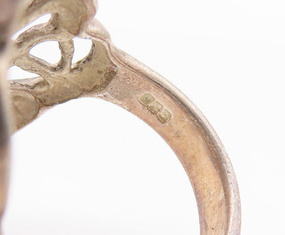 925 Sterling Silver Vintage Ring Open Celtic Knotwork Floral Band  Sz 7  RG34347