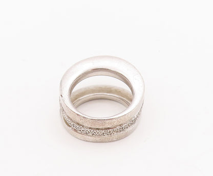 925 Sterling Silver Vintage Ring PIANEGONDA Designer Cutout Shank  Sz 7 RG28547