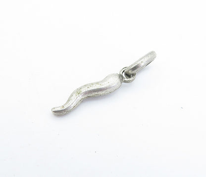 925 Sterling Silver  Vintage Petite Dark Tone Chili Pepper Drop Pendant PT4710