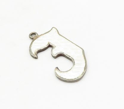 SIAM 925 Sterling Silver  Vintage Enamel Coated Letter E Pendant  PT13011