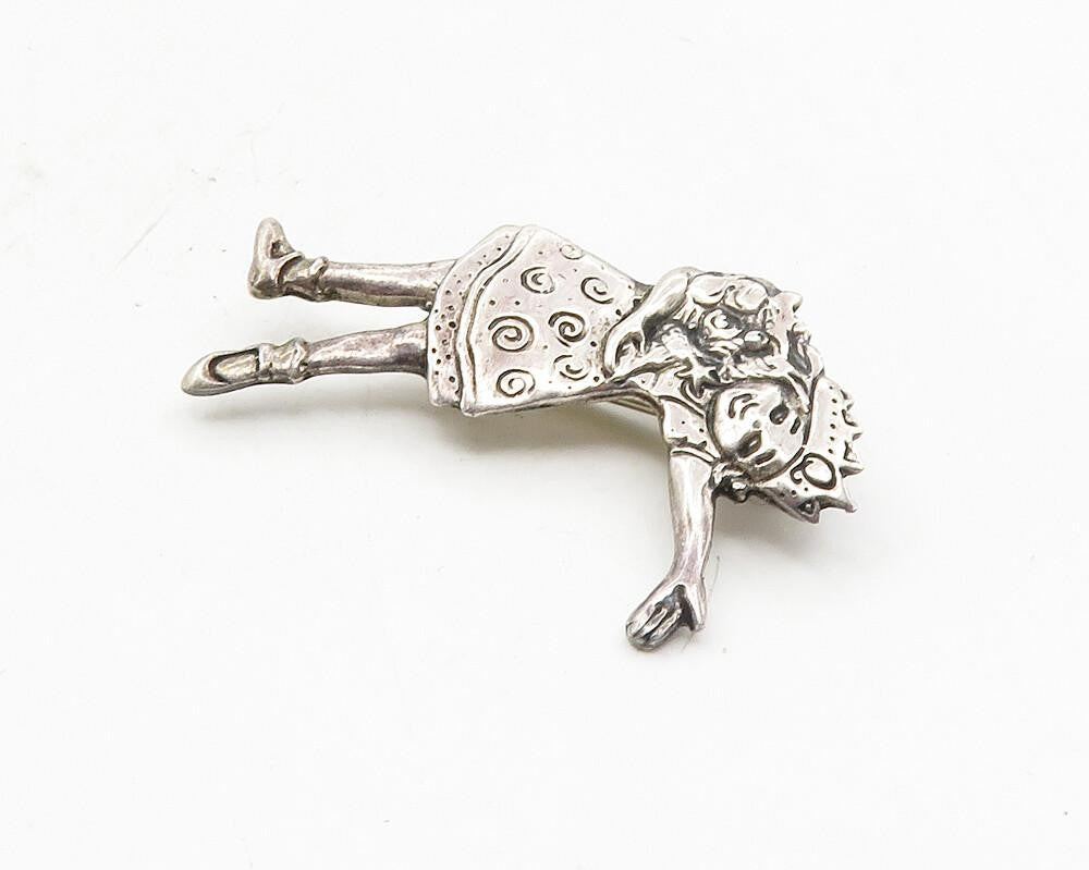 925 Sterling Silver  Vintage Shiny Mary Engelbreit Character Brooch Pin BP4084