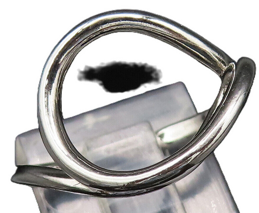 925 Silver  Vintage Minimalist Dainty Open Swirl Adjustable Ring Sz 7  RG25679