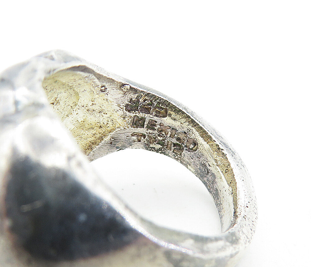 MEXICO 925 Silver  Vintage Shiny Fluted Shrimp Dome Band Ring Sz 7  RG6968