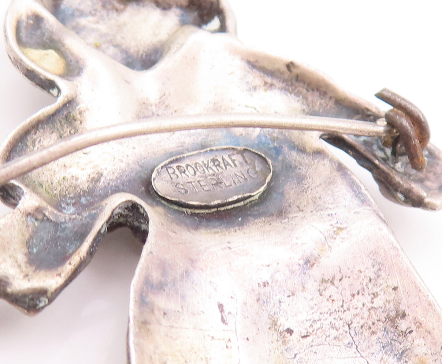 925 Sterling Silver Vintage Brooch Pin BROOKCRAFT Baby Girl With Fan  BP11065