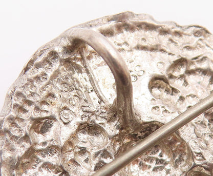 925 Sterling Silver  Vintage Shiny Floral Bow Tied Ribbon Brooch Pin  BP7805