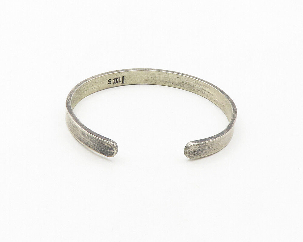 SAMUEL M. LEVI 925 Sterling Silver Vintage Femme Not Frail Cuff Bracelet  BT7146