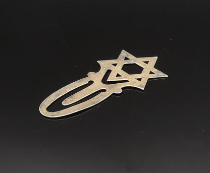 WEBSTER 925 Sterling Silver Vintage Minimalist Star Of David Bookmark  TR3414