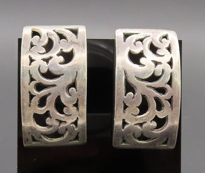 LOIS HILL 925 Sterling Silver  Vintage Swirly Art Cutout Earrings EG12505