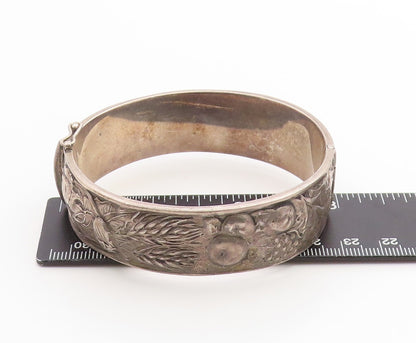 925 Sterling Silver Vintage Bracelet Antique Grape Vine & Wheat Motif  BT12031