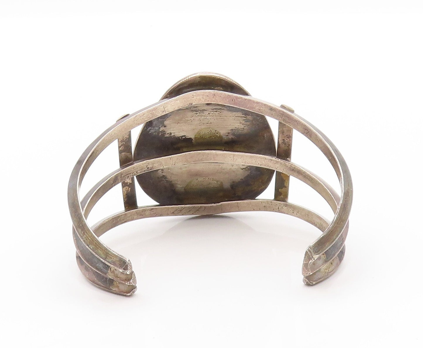 925 Sterling Silver Vintage Bracelet NAVAJO ZUNI Royston Turquoise  BT11032