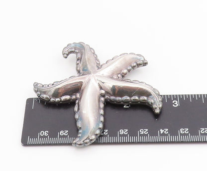 925 Sterling Silver Vintage Brooch Solid Beaded Ocean Starfish Design  BP11990